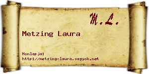 Metzing Laura névjegykártya